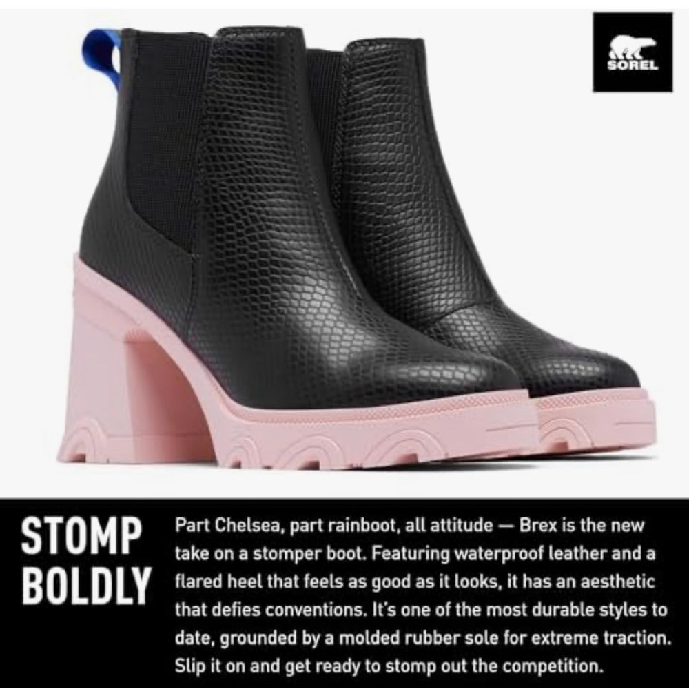 Sorel Chelsea Brex Stomper Boot, US 6, NWT,